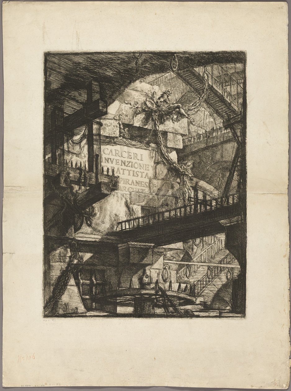 Titelside fra imaginære fængsler af Giovanni Battista Piranesi