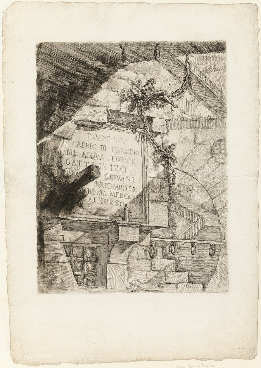 Titelside fra imaginære fængsler af Giovanni Battista Piranesi