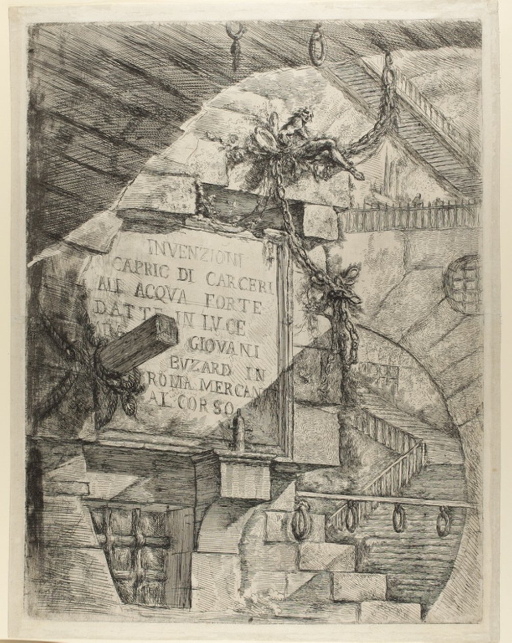 Titelside fra imaginære fængsler af Giovanni Battista Piranesi