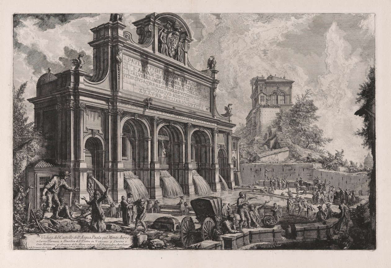 Udsigt over slottet af Giovanni Battista Piranesi