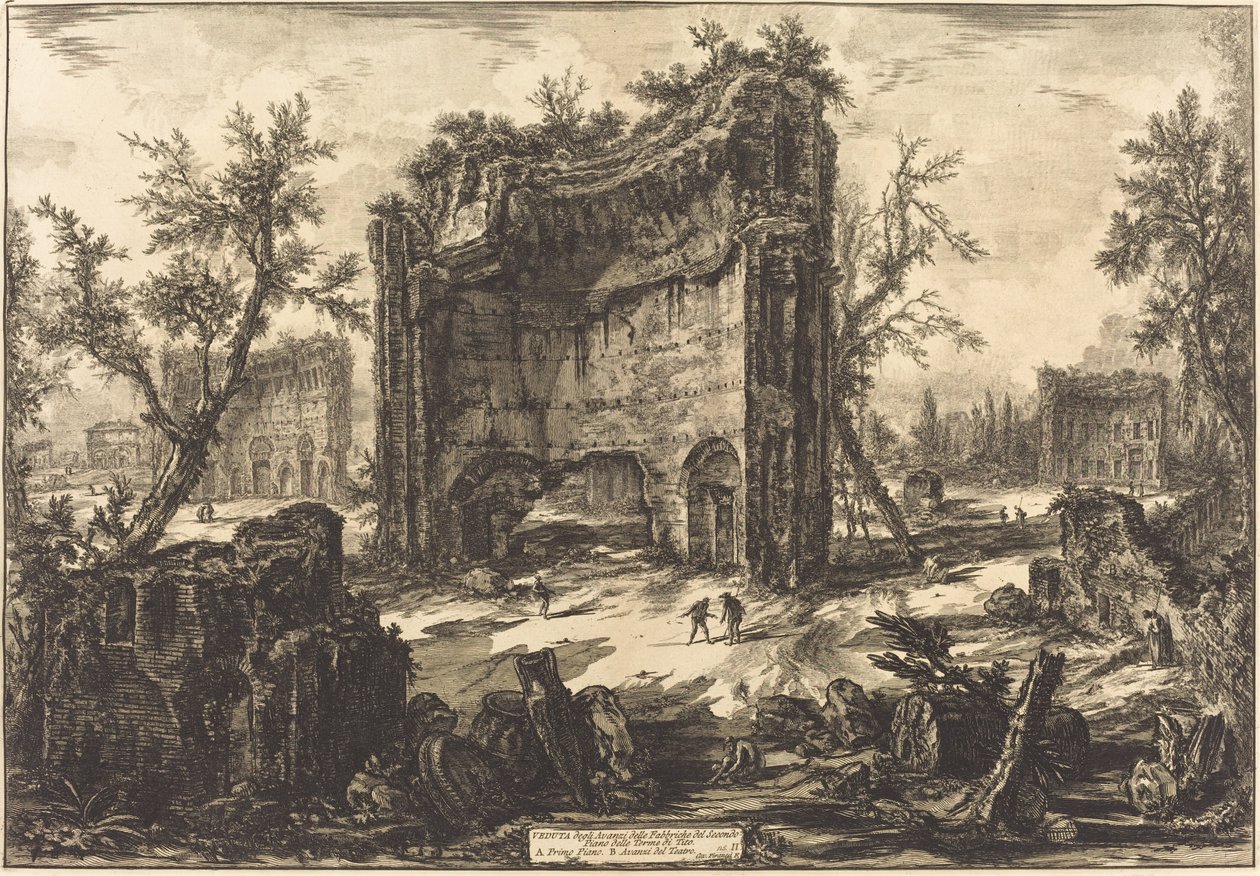 Udsigt ... af Titus-badene af Giovanni Battista Piranesi
