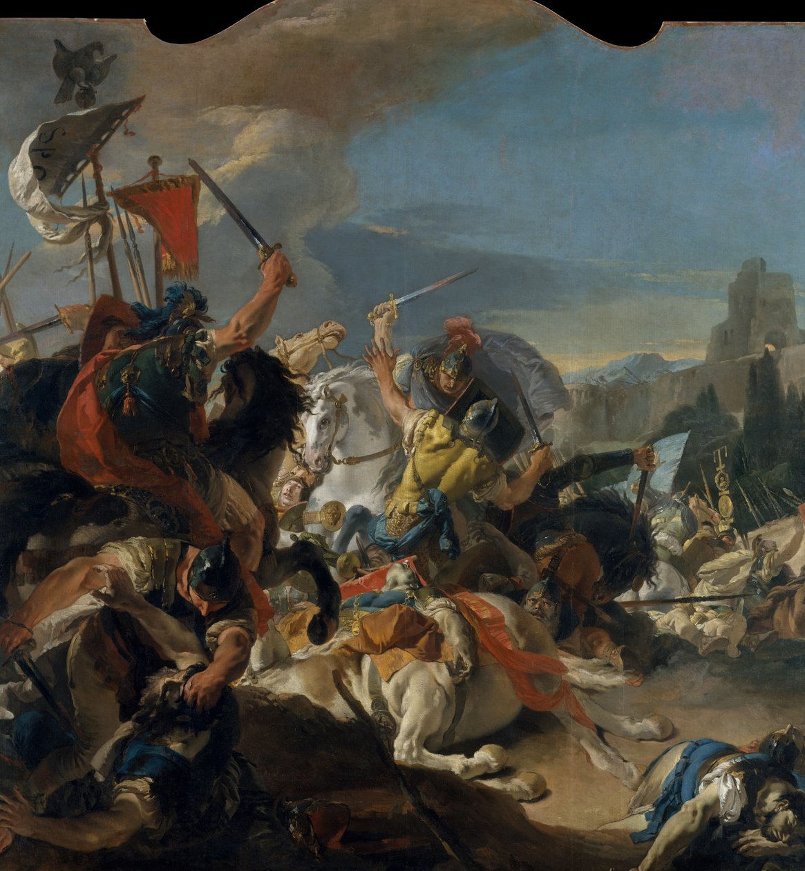 Slaget ved Vercellae, 1725-29. af Giovanni Battista Tiepolo