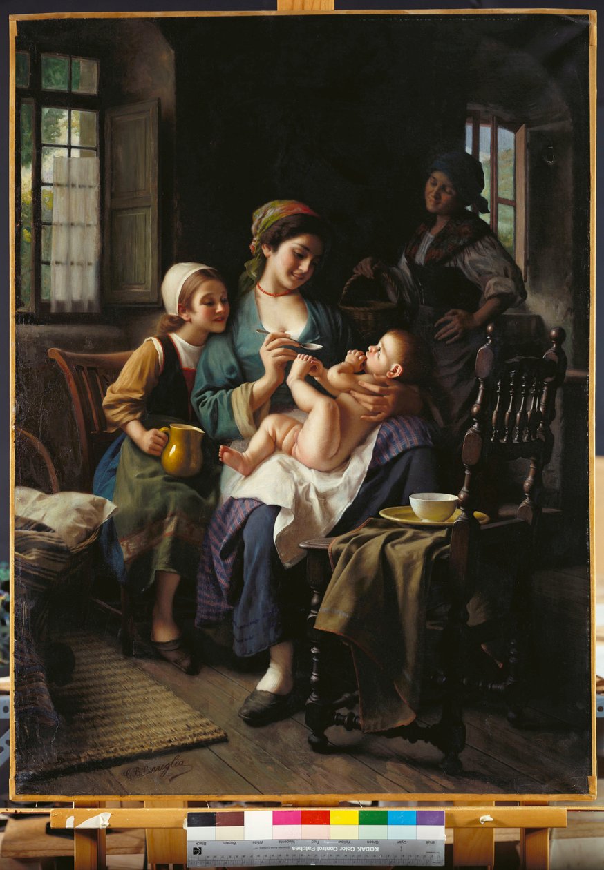Måltid (olie på lærred) af Giovanni Battista Torriglia