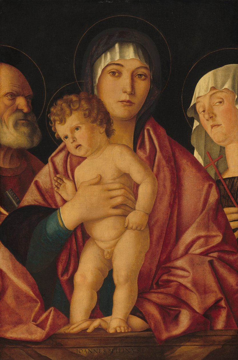 Madonna og barn med hellige, ca. 14901500. af Giovanni Bellini
