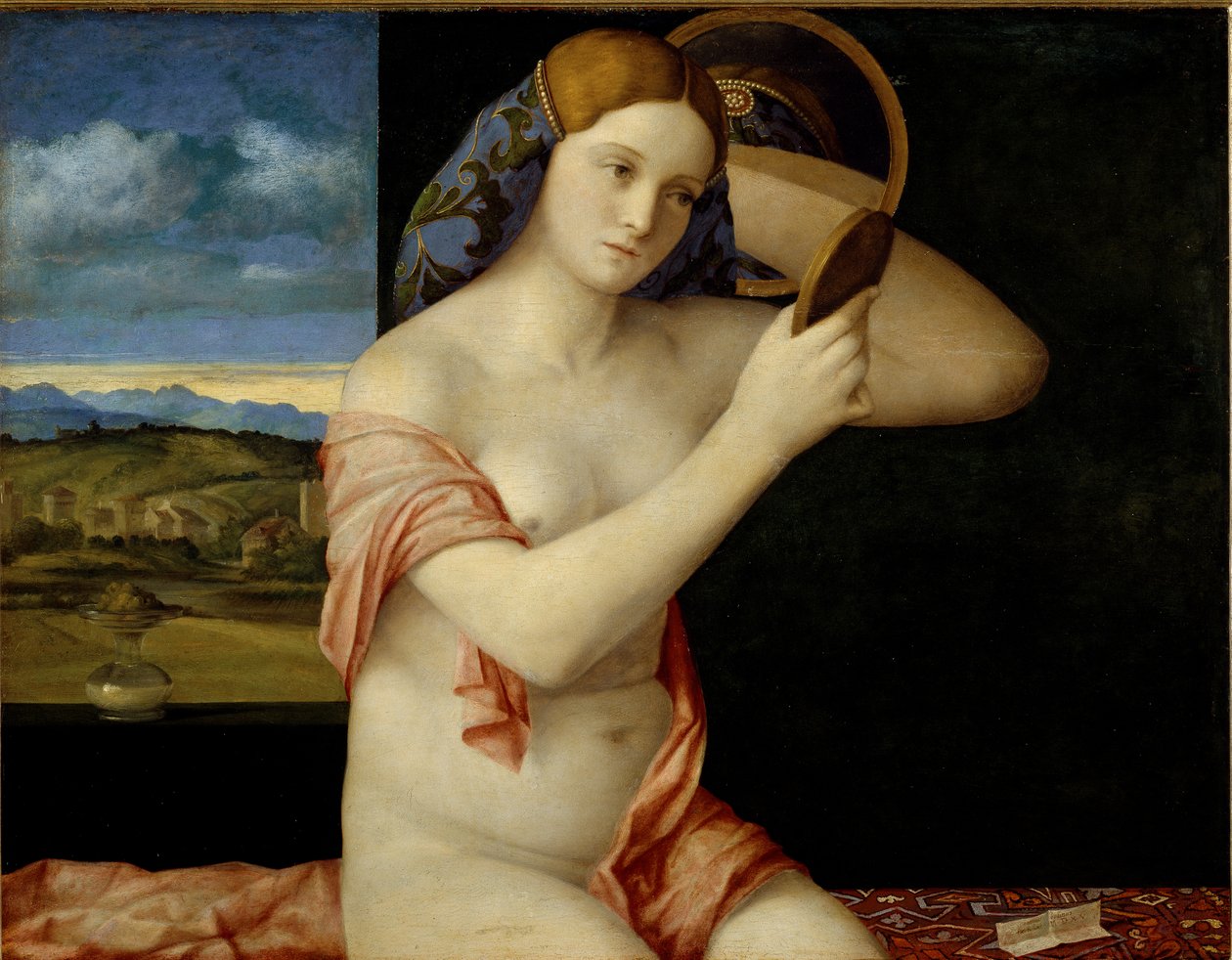 Ung kvinde på sit toilet af Giovanni Bellini