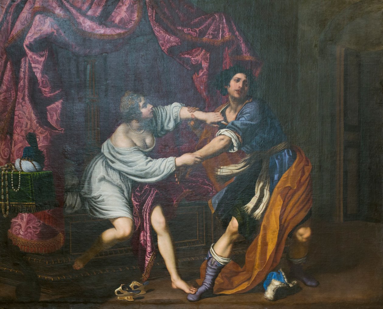 Josef og Potifars hustru af Giovanni Biliverti