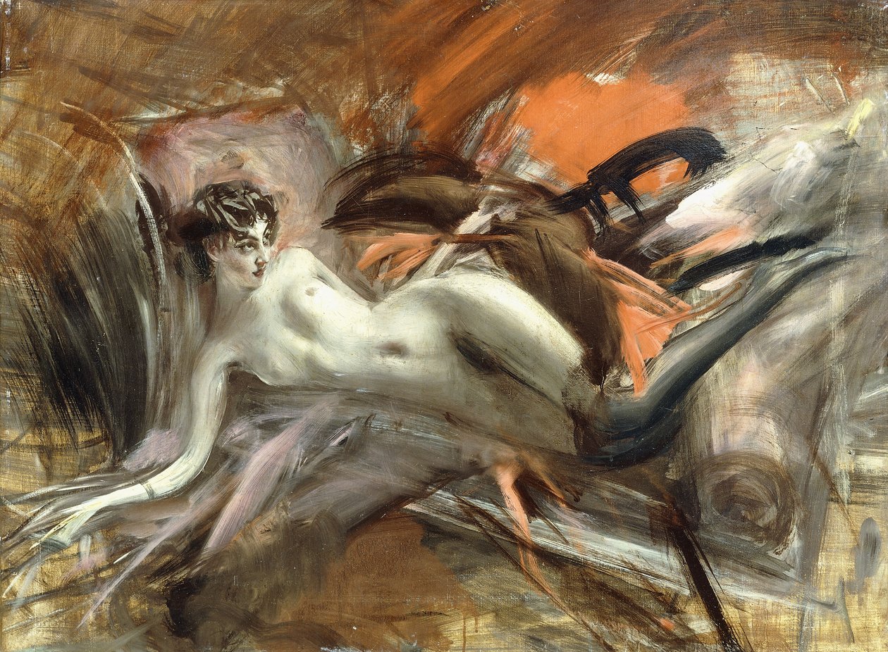 Liggende nøgen, af Giovanni Boldini