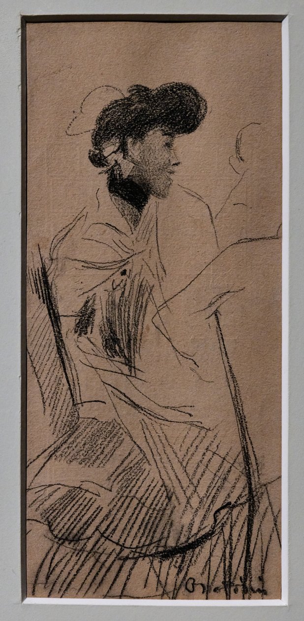 Siddende elegant kvinde af Giovanni Boldini