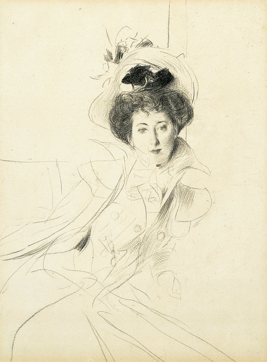 Studie af prinsesse Niscemi af Giovanni Boldini