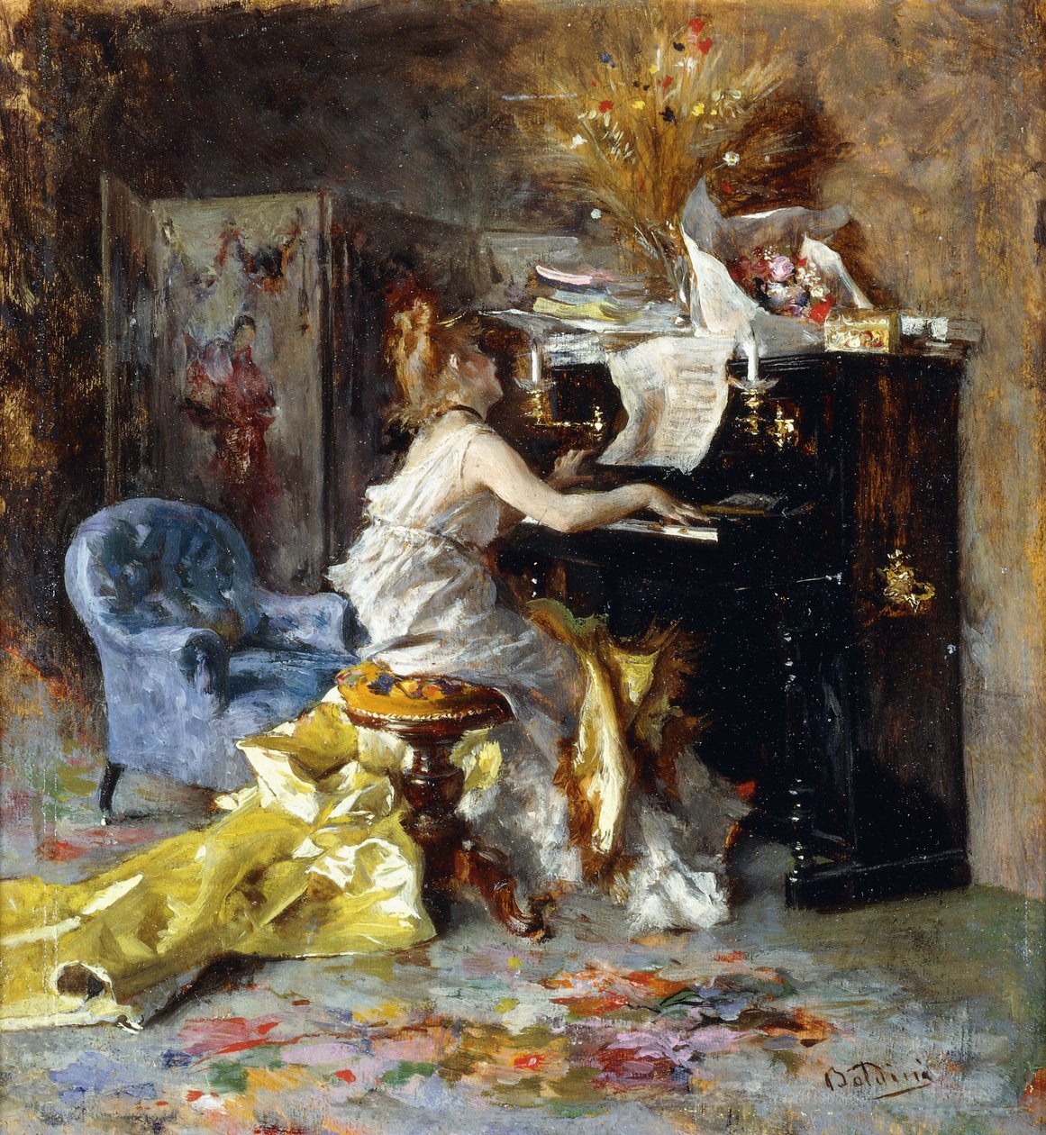 Kvinde ved et klaver, af Giovanni Boldini