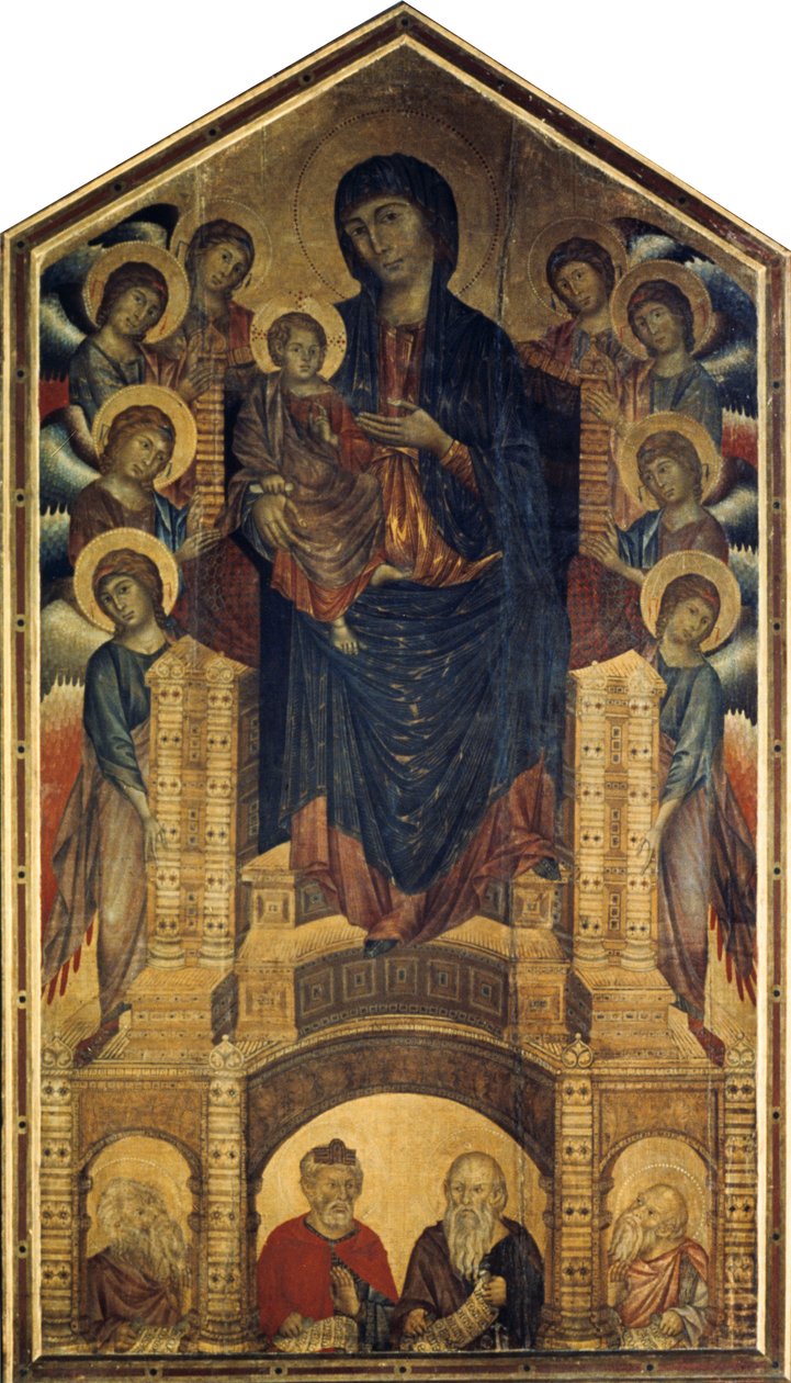 Madonnaen i Majestæt Majestæt, 1285-1286 af Giovanni Cimabue
