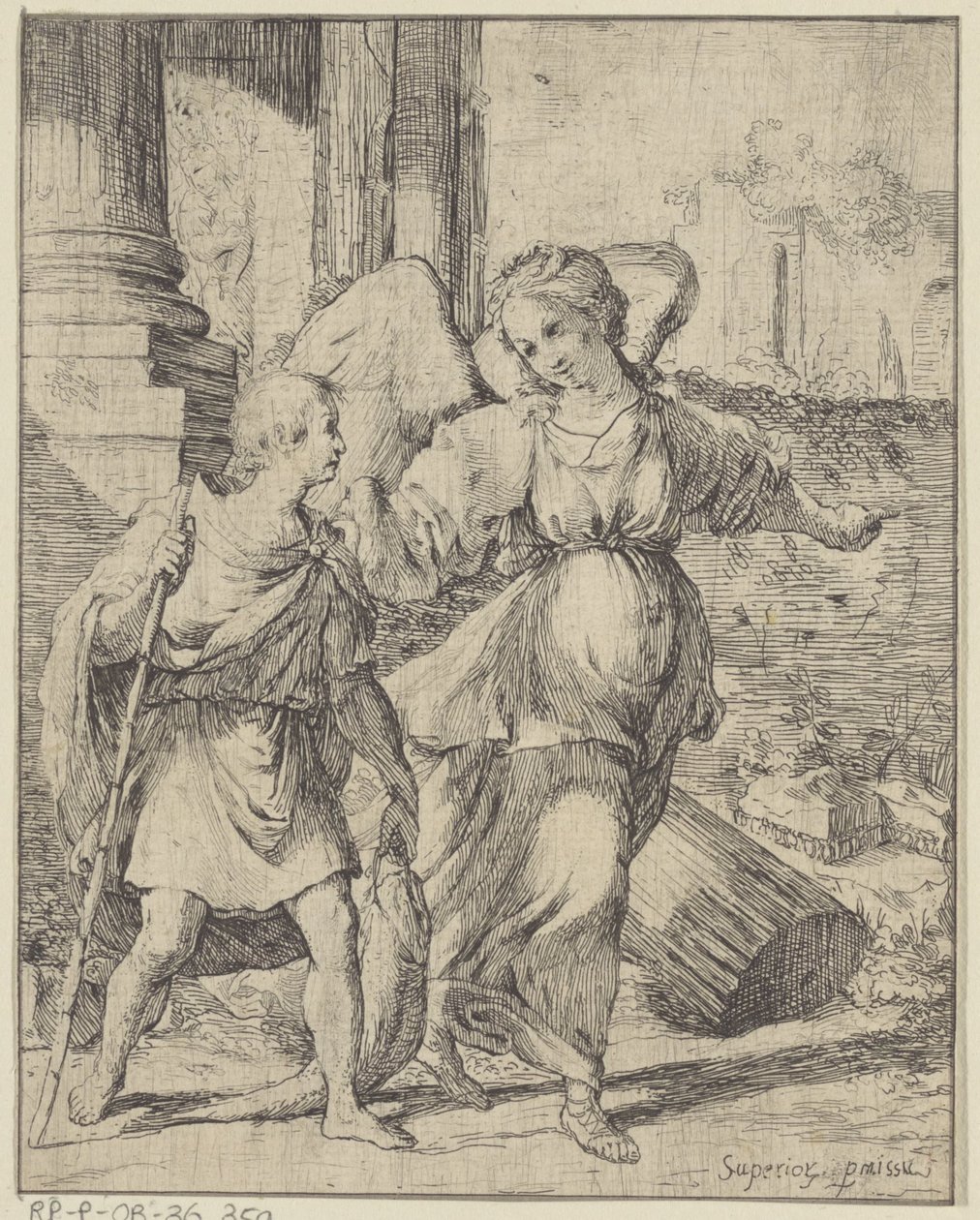 Tobias i Angel af Giovanni Citosibio Guidi