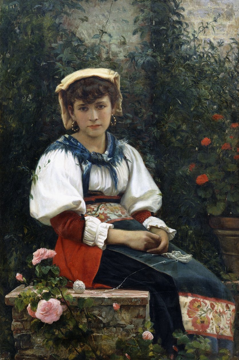 En toscansk skønhed, 1874 af Giovanni Costa