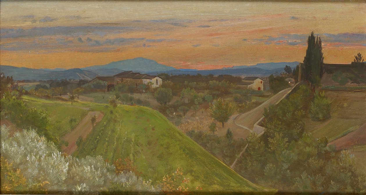 Udsigt over Monte Amiata, Toscana, c1880 af Giovanni Costa