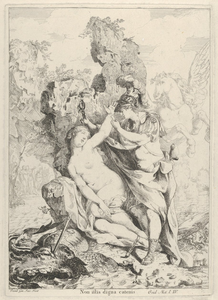 Perseus redder Andromeda, 1775. af Giovanni David