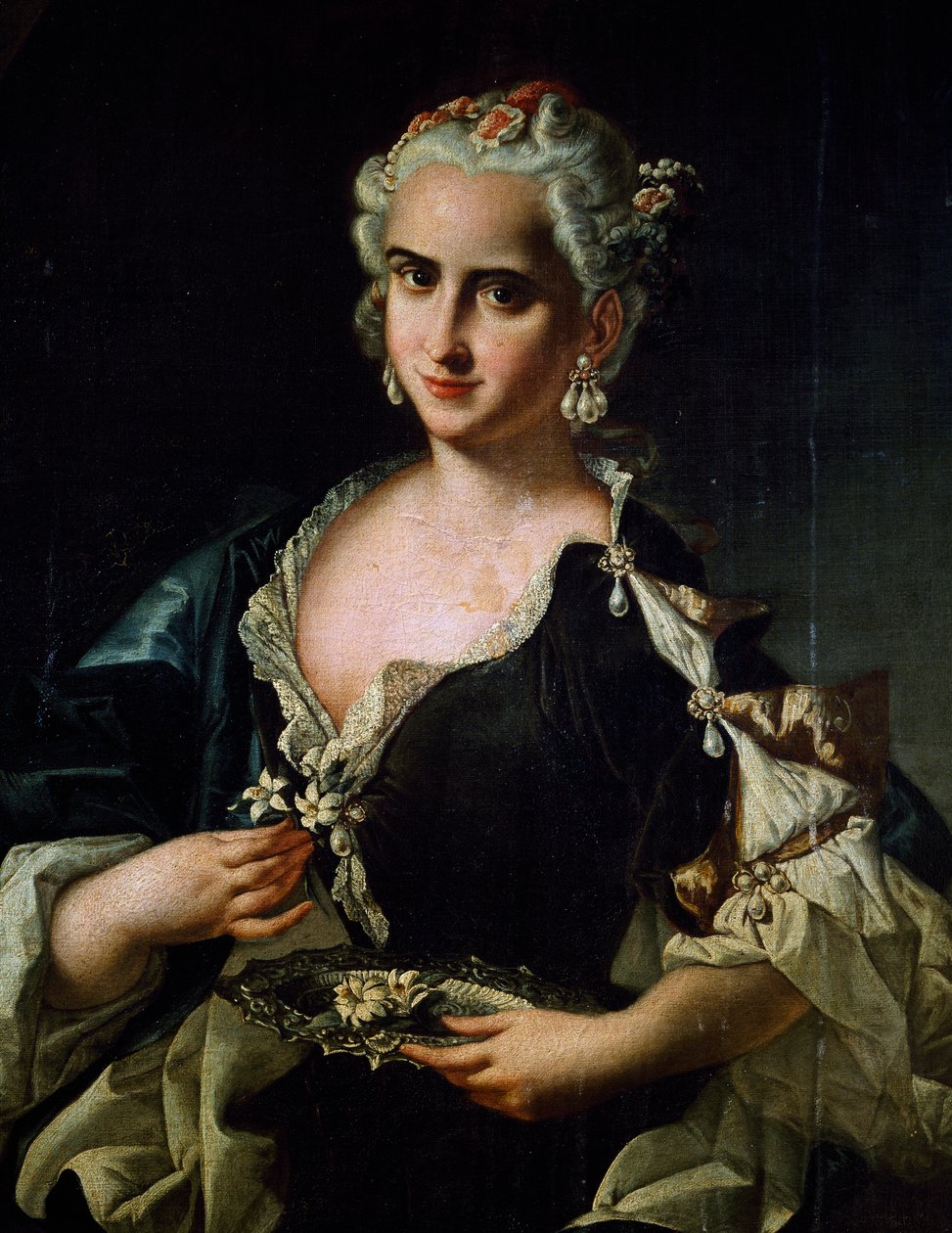 Portræt af Angela Maria Piccinini af Giovanni Domenico Lombardi