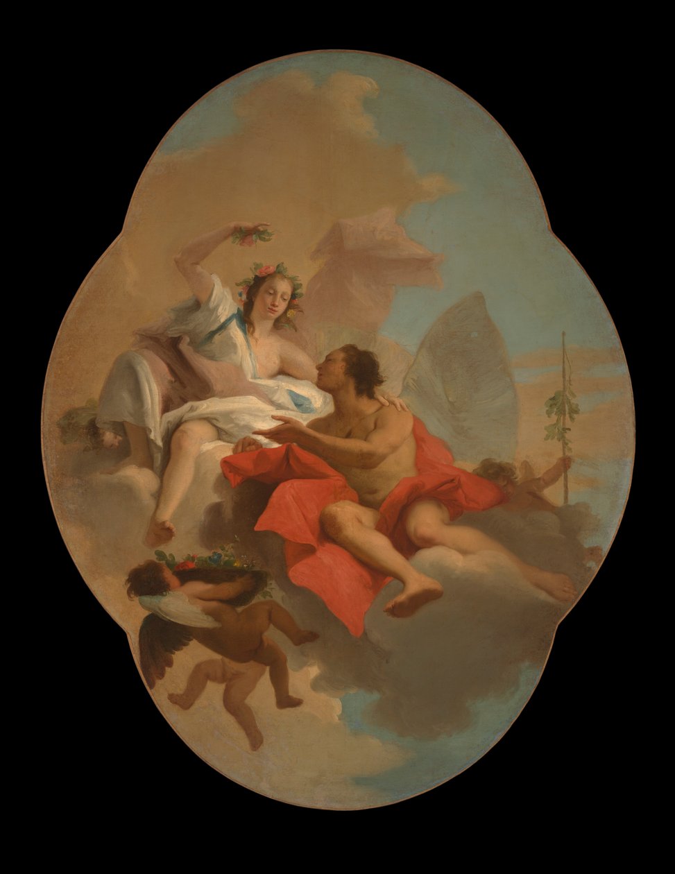 Flora og Zephyr af Giovanni Domenico Tiepolo