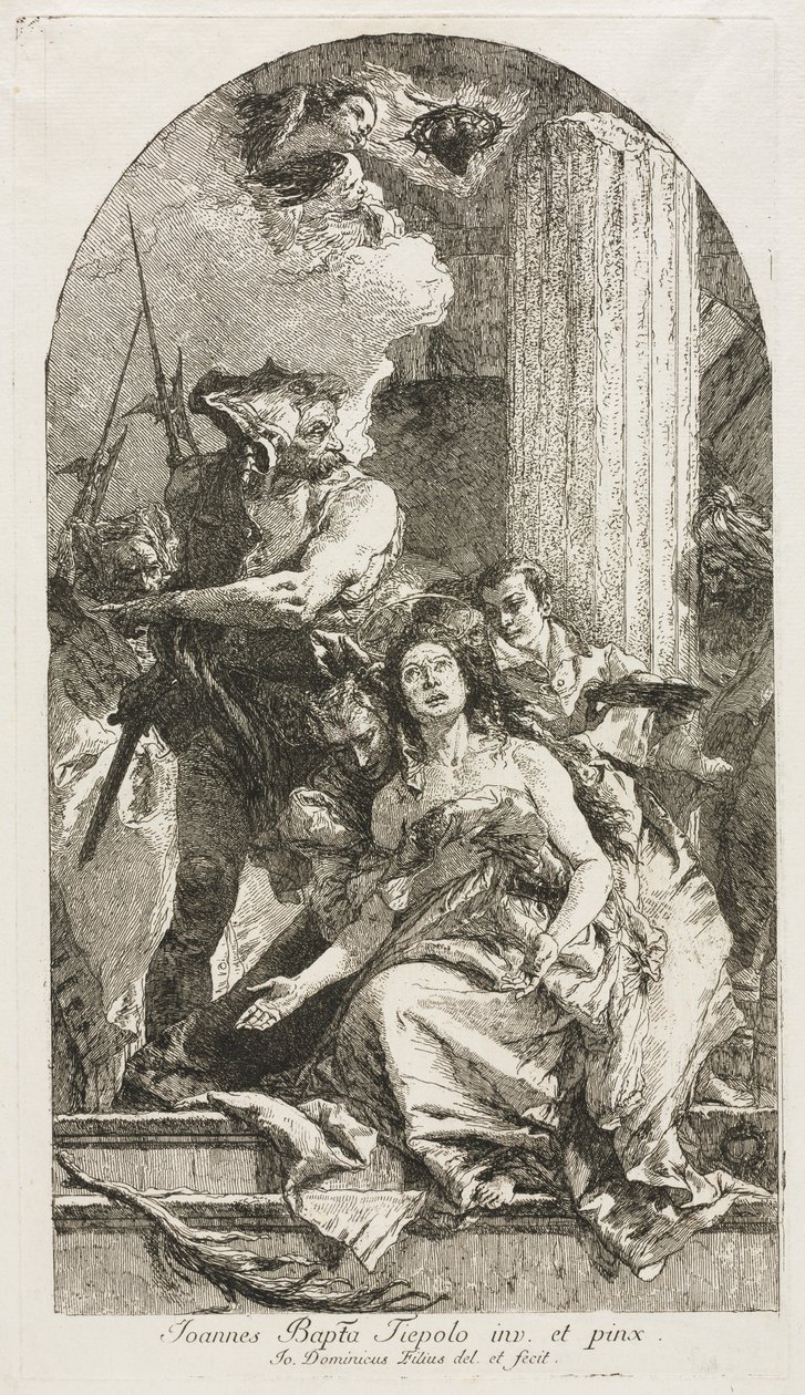 Martyrium af St. Agatha. af Giovanni Domenico Tiepolo