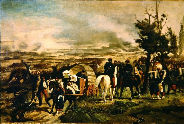 Slaget ved Magenta, 1860 af Giovanni Fattori