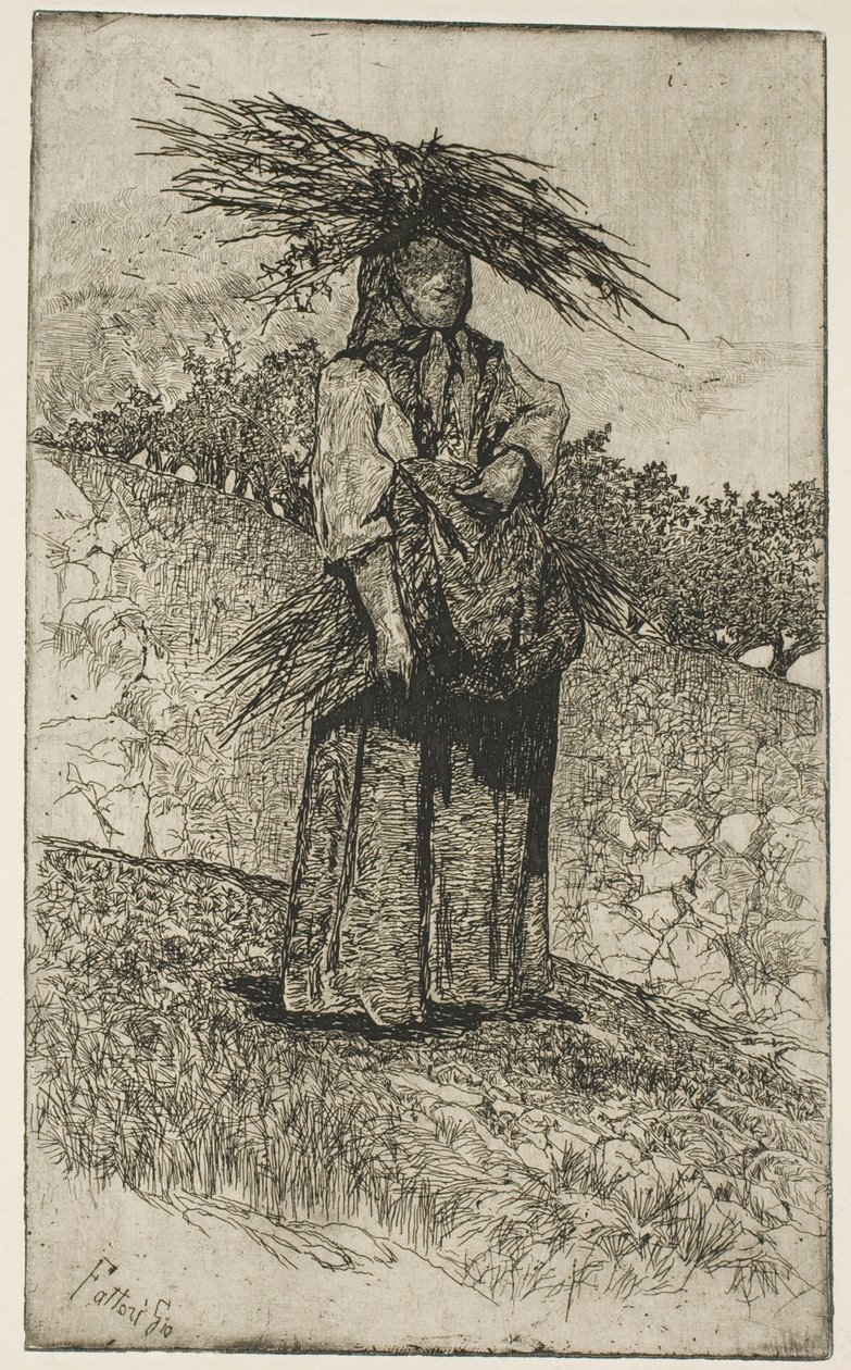 Boscaiola af Giovanni Fattori