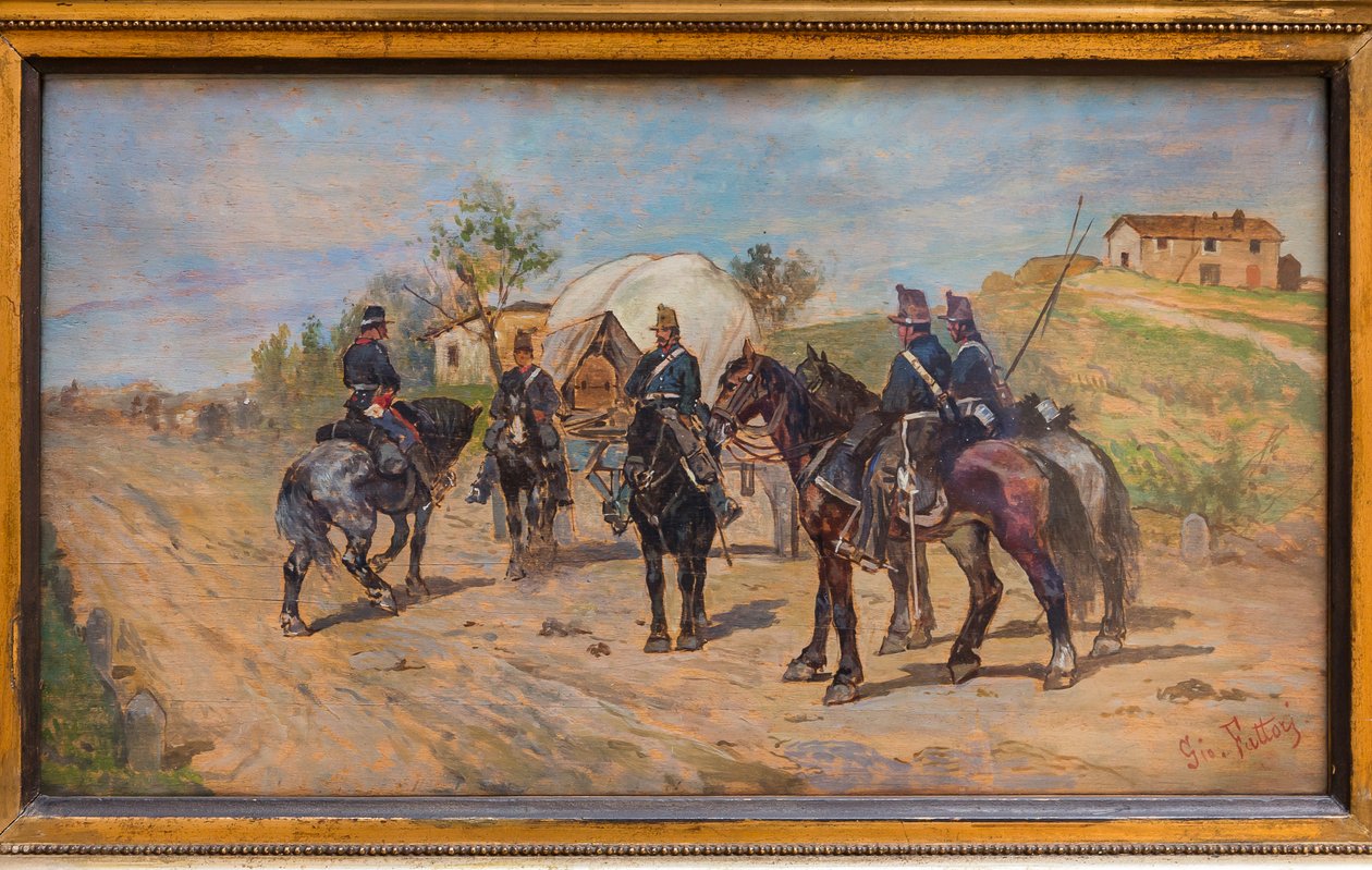 Kavaleri i hvile af Giovanni Fattori