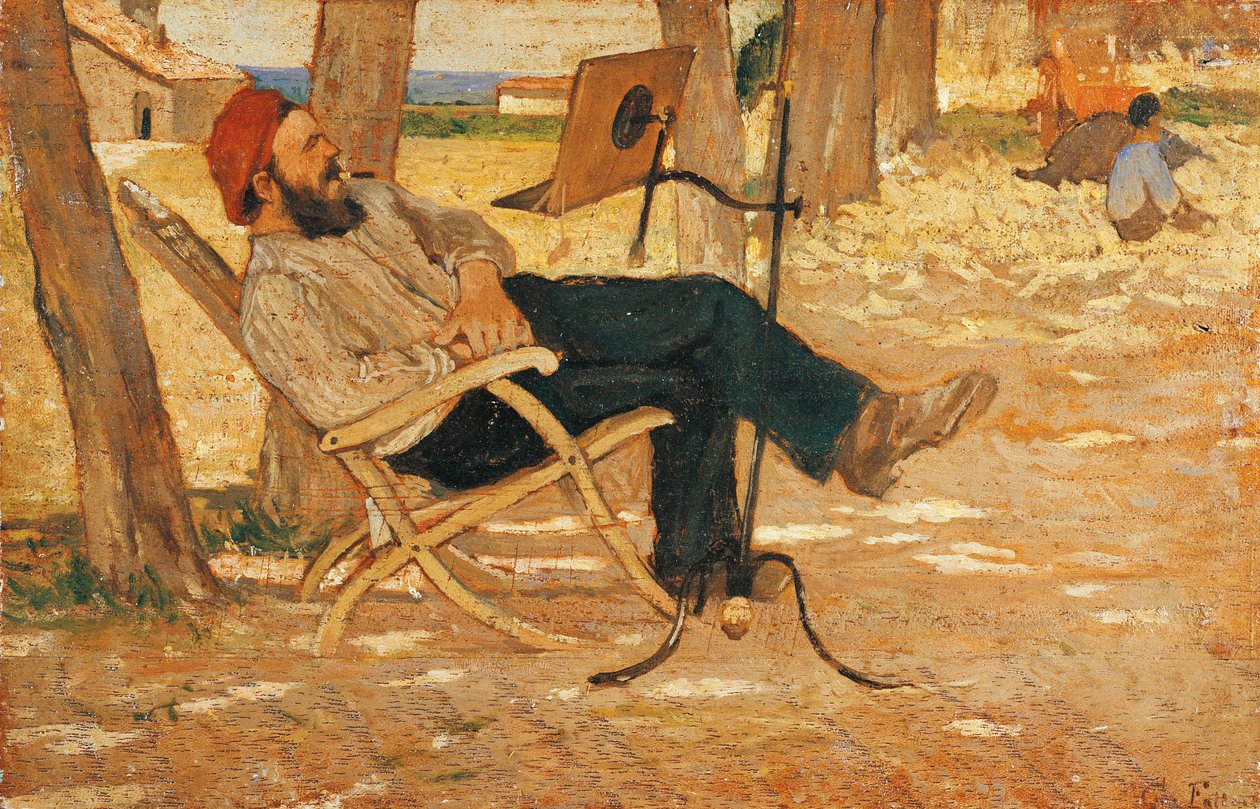 Diego Martelli i Castiglioncello af Giovanni Fattori