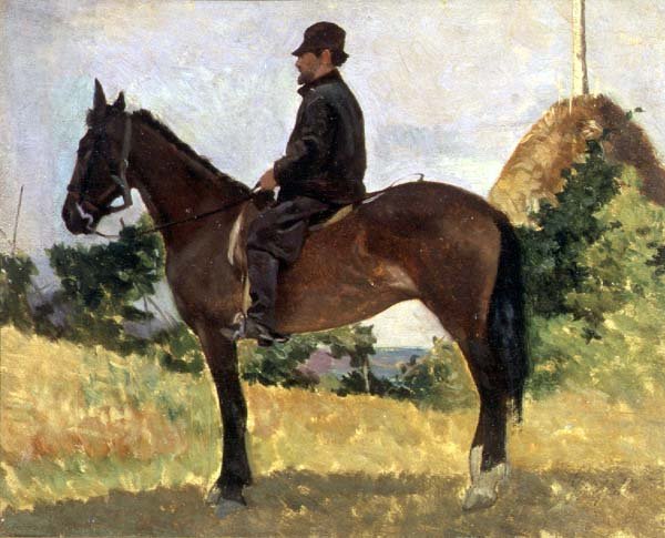 Diego Martelli satte sig til hest af Giovanni Fattori