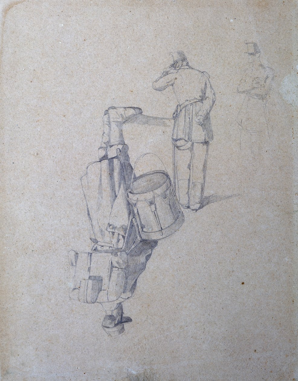 Trommeslager og to soldater af Giovanni Fattori