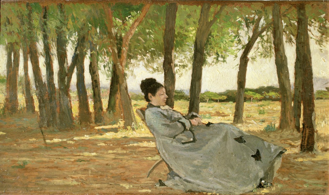 Portræt af Signora Martelli af Giovanni Fattori