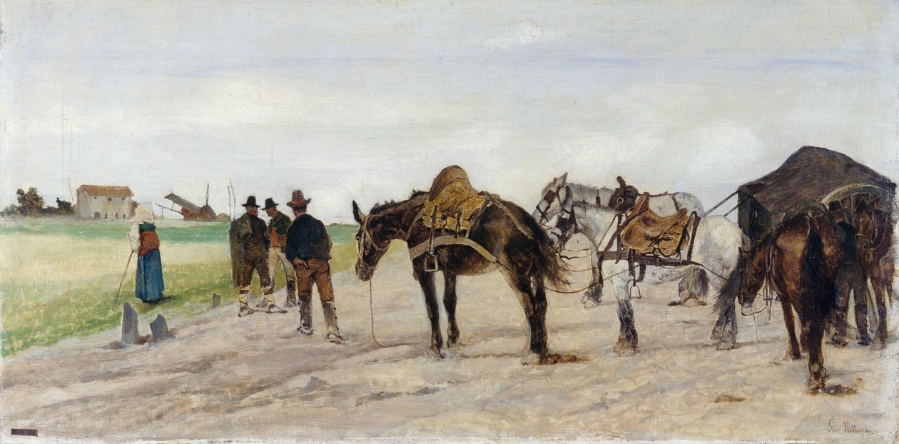 romersk landskab af Giovanni Fattori