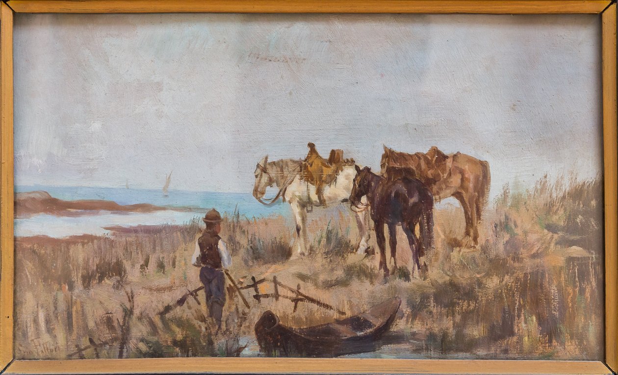 The Waiting (olie på panel) af Giovanni Fattori