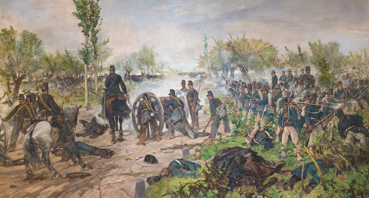 Slaget ved Custoza af Giovanni Fattori