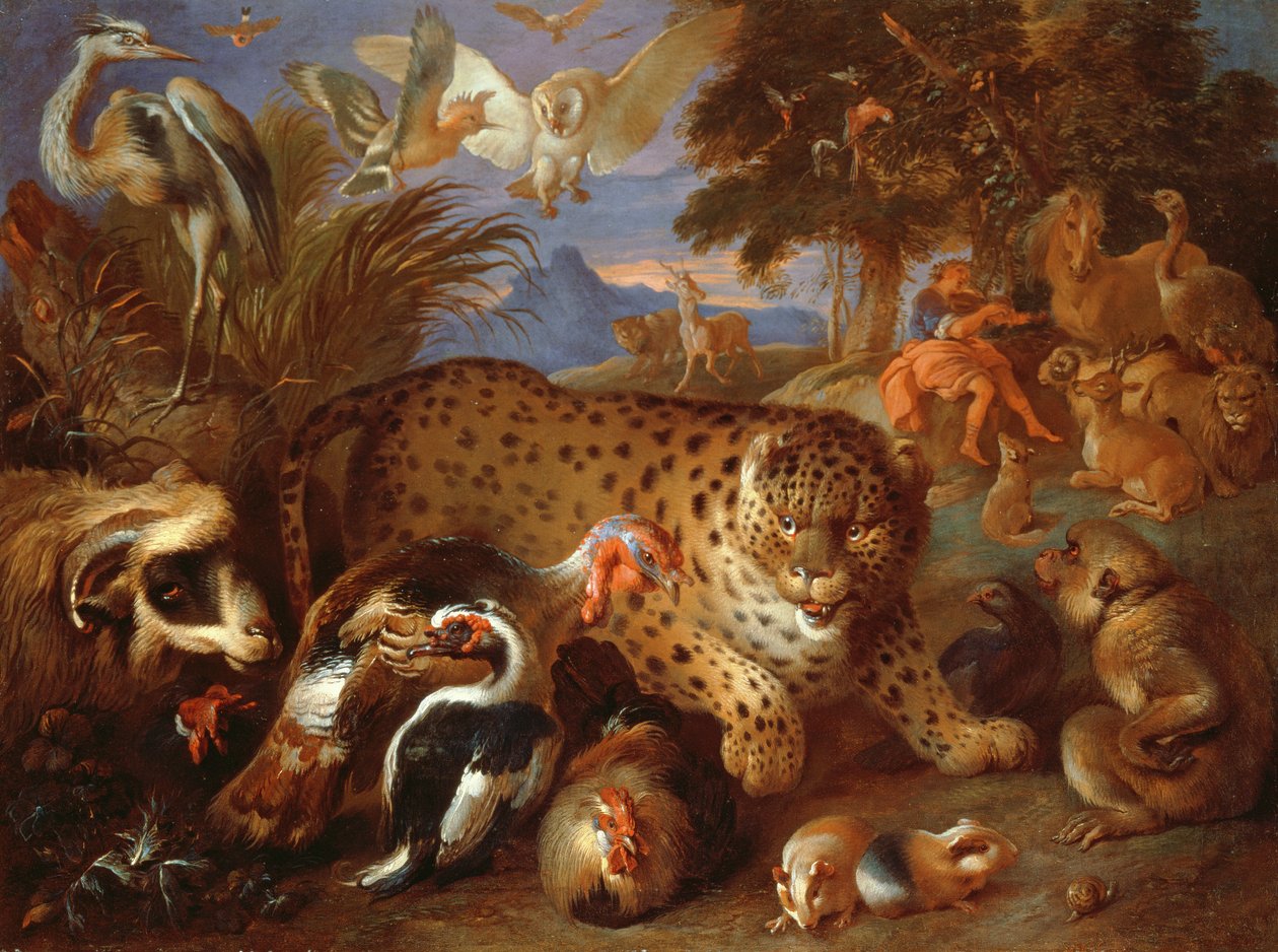 Orpheus charmerer dyrene af Giovanni Francesco Castiglione