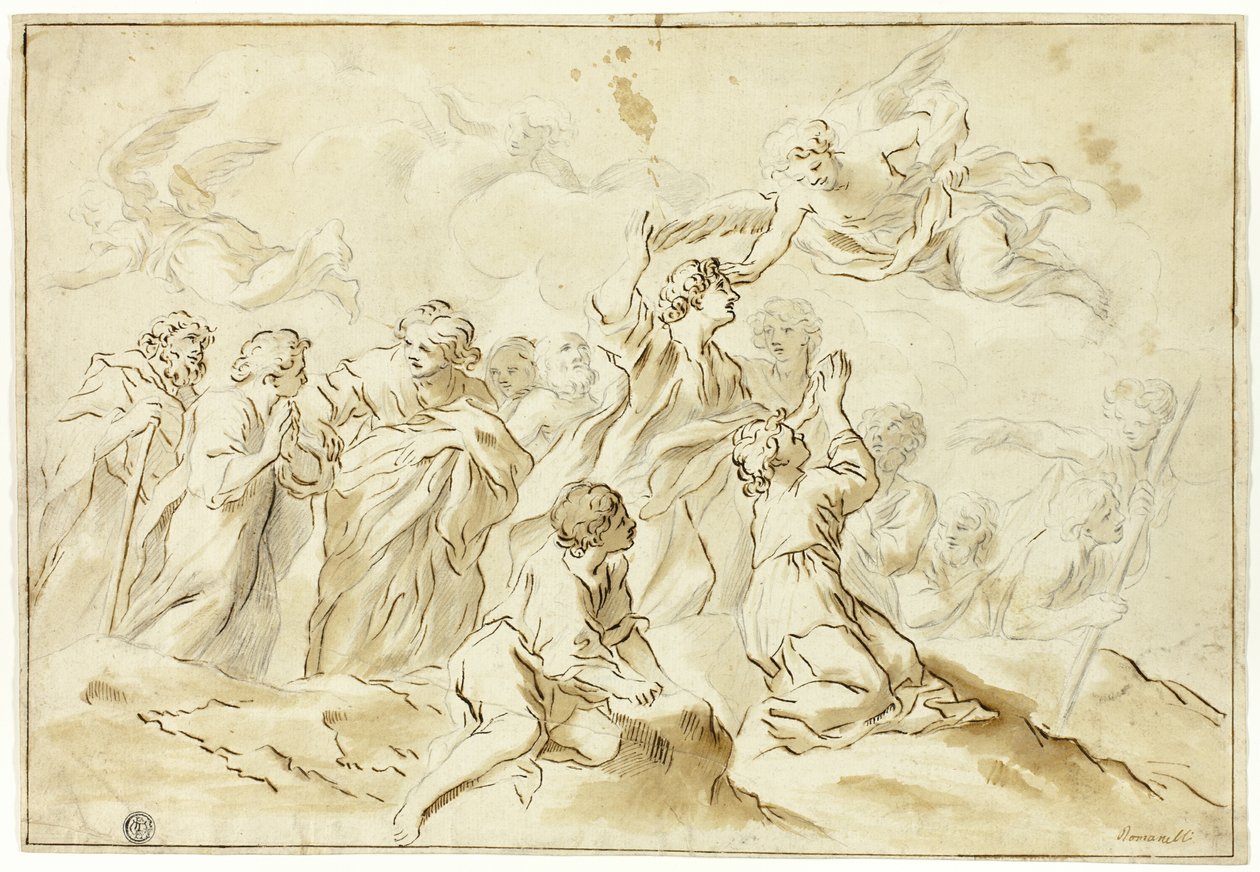 Velsignet stiger op til himlen af Giovanni Francesco Romanelli