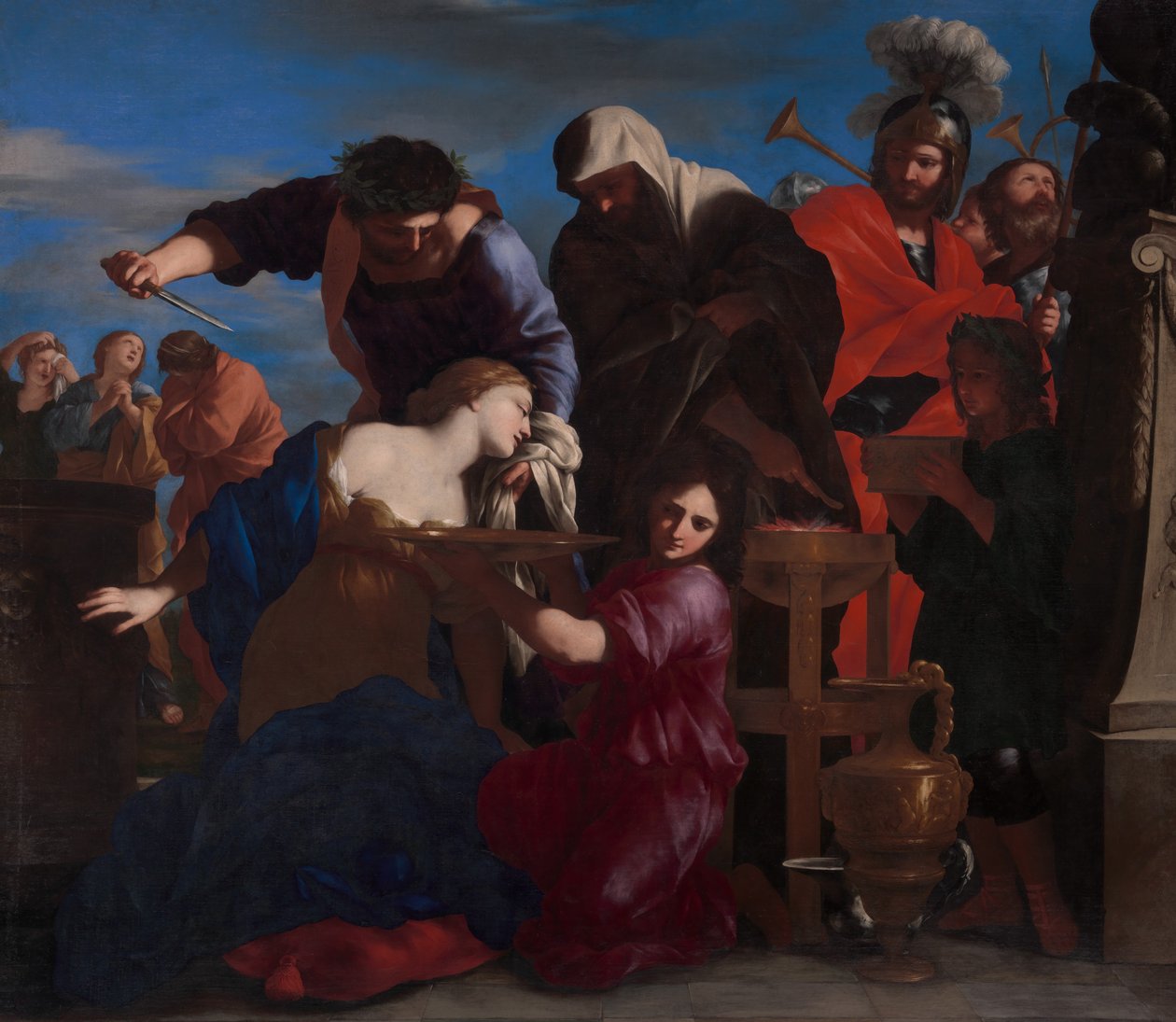 Ofringen af Polyxena. af Giovanni Francesco Romanelli
