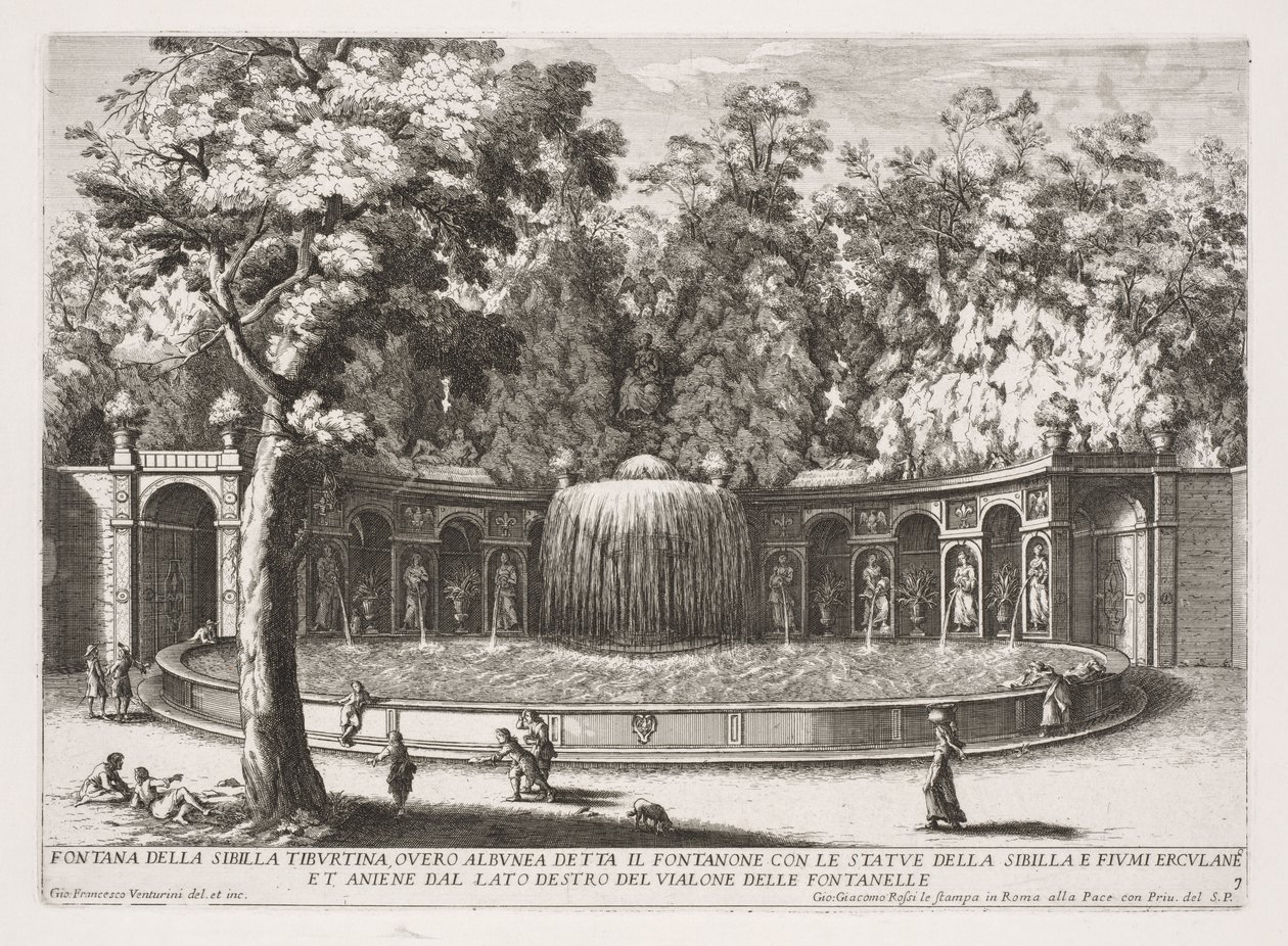 Sibyllens Tiburtina-springvand. af Giovanni Francesco Venturini