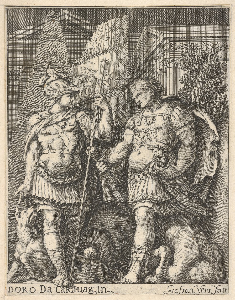 To romerske soldater, 1600-tallet. af Giovanni Francesco Venturini