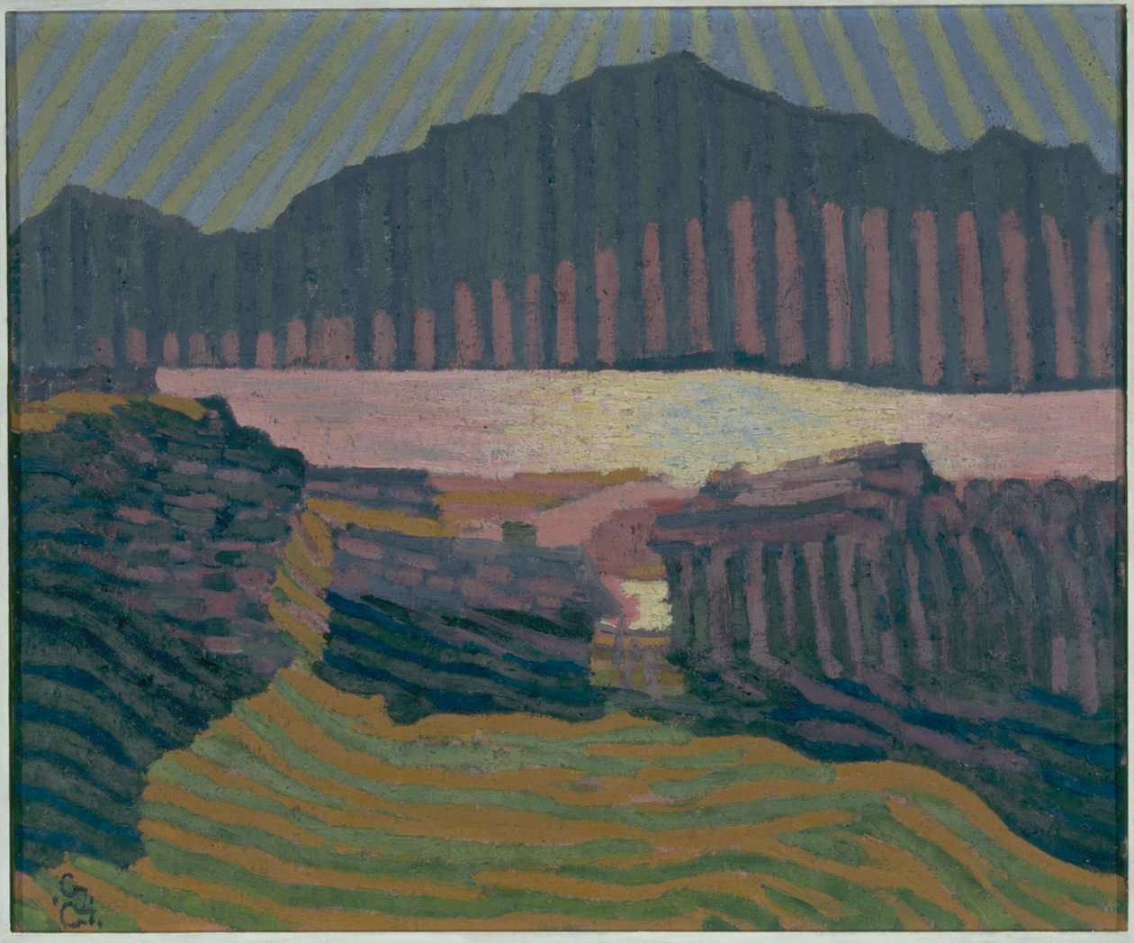 Udsigt over Capolago, ca. 1907. af Giovanni Giacometti