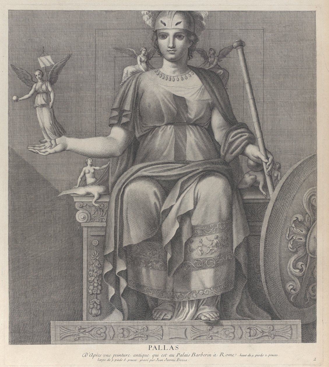 Pallas, 1680-1741. af Giovanni Girolamo Frezza