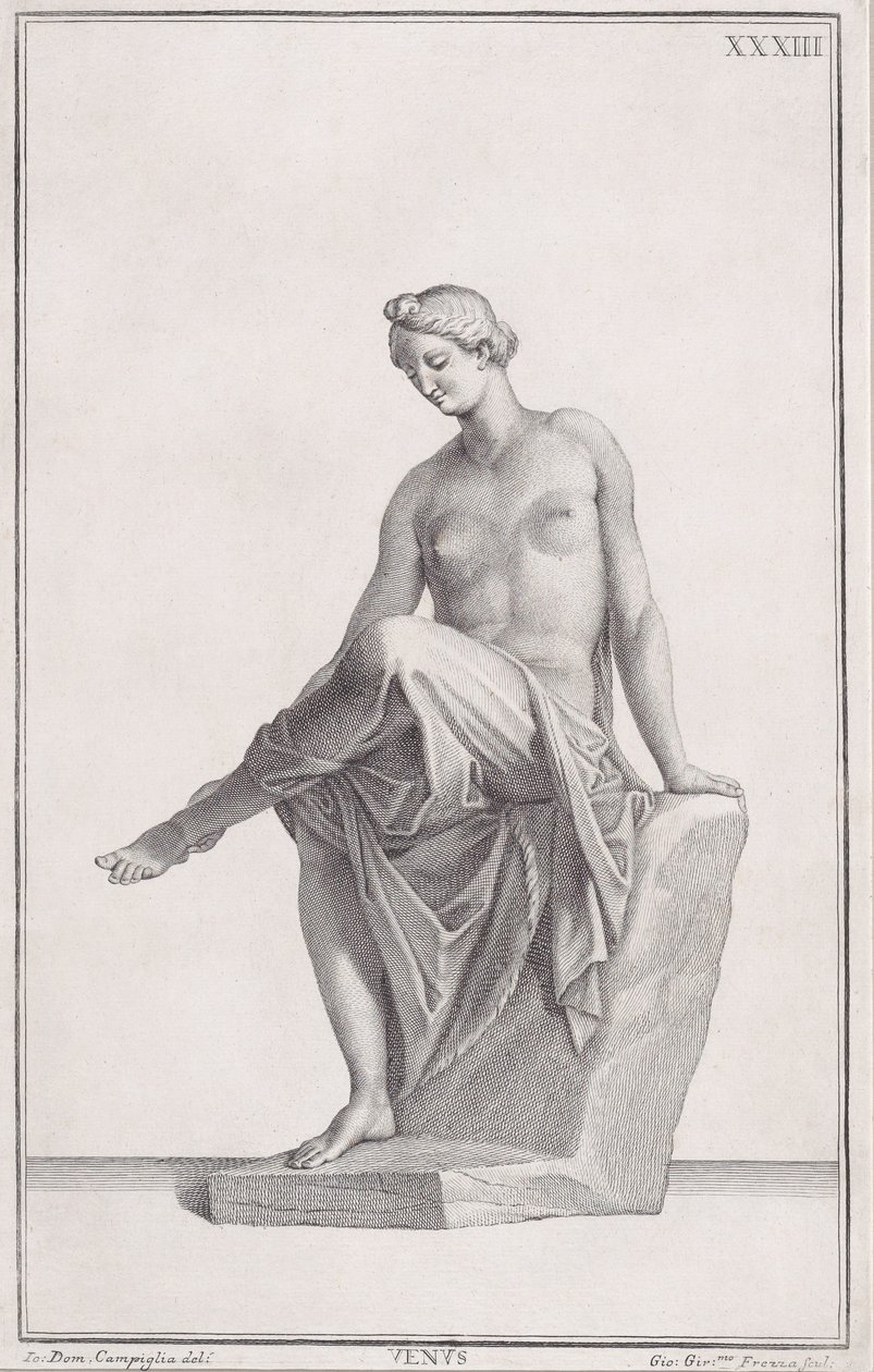 Statue af Venus, 1734. af Giovanni Girolamo Frezza