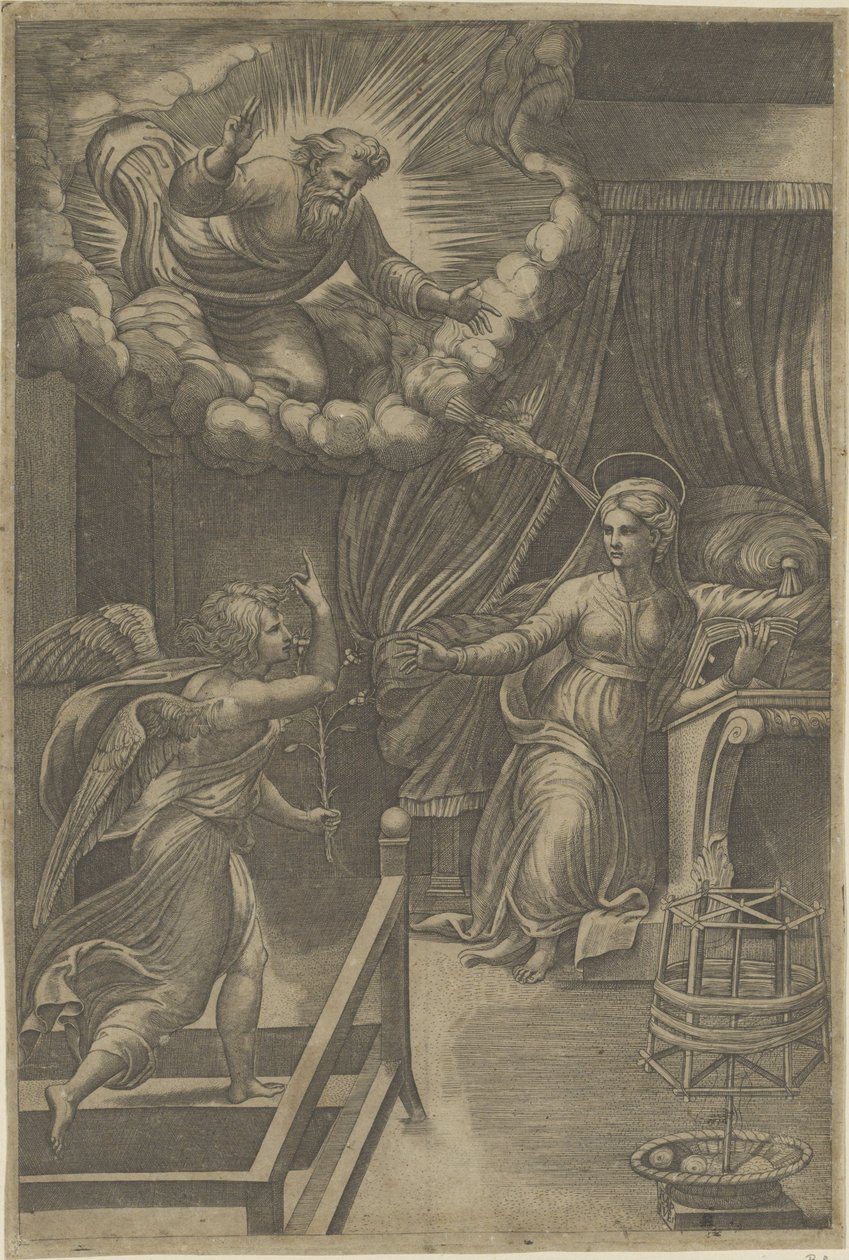 Bebudelse med Gud Fader af Giovanni Jacopo Caraglio