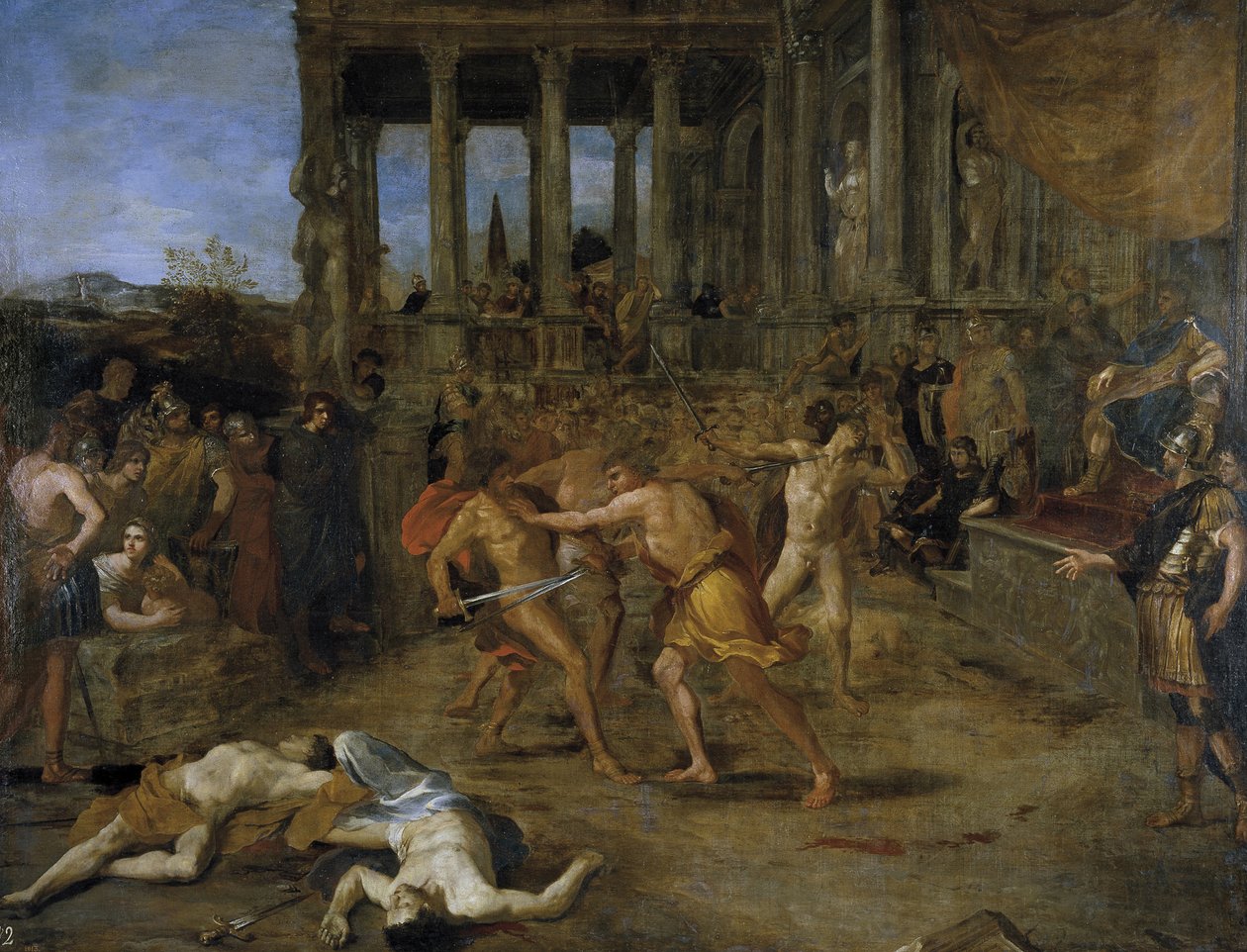 Gladiatorkampe af Giovanni Lanfranco