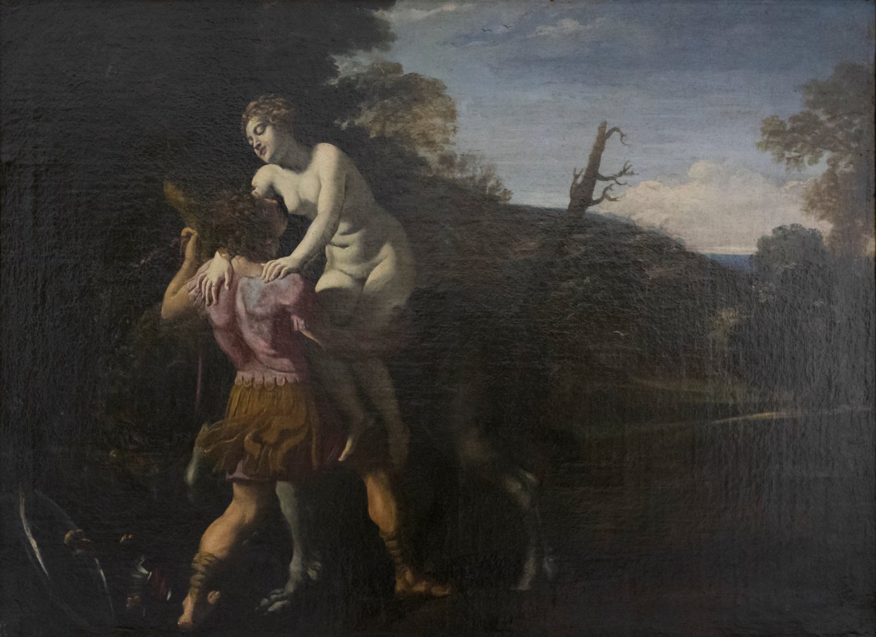 Roger befrier Angelica, ca. 1616 (olie på lærred) af Giovanni Lanfranco