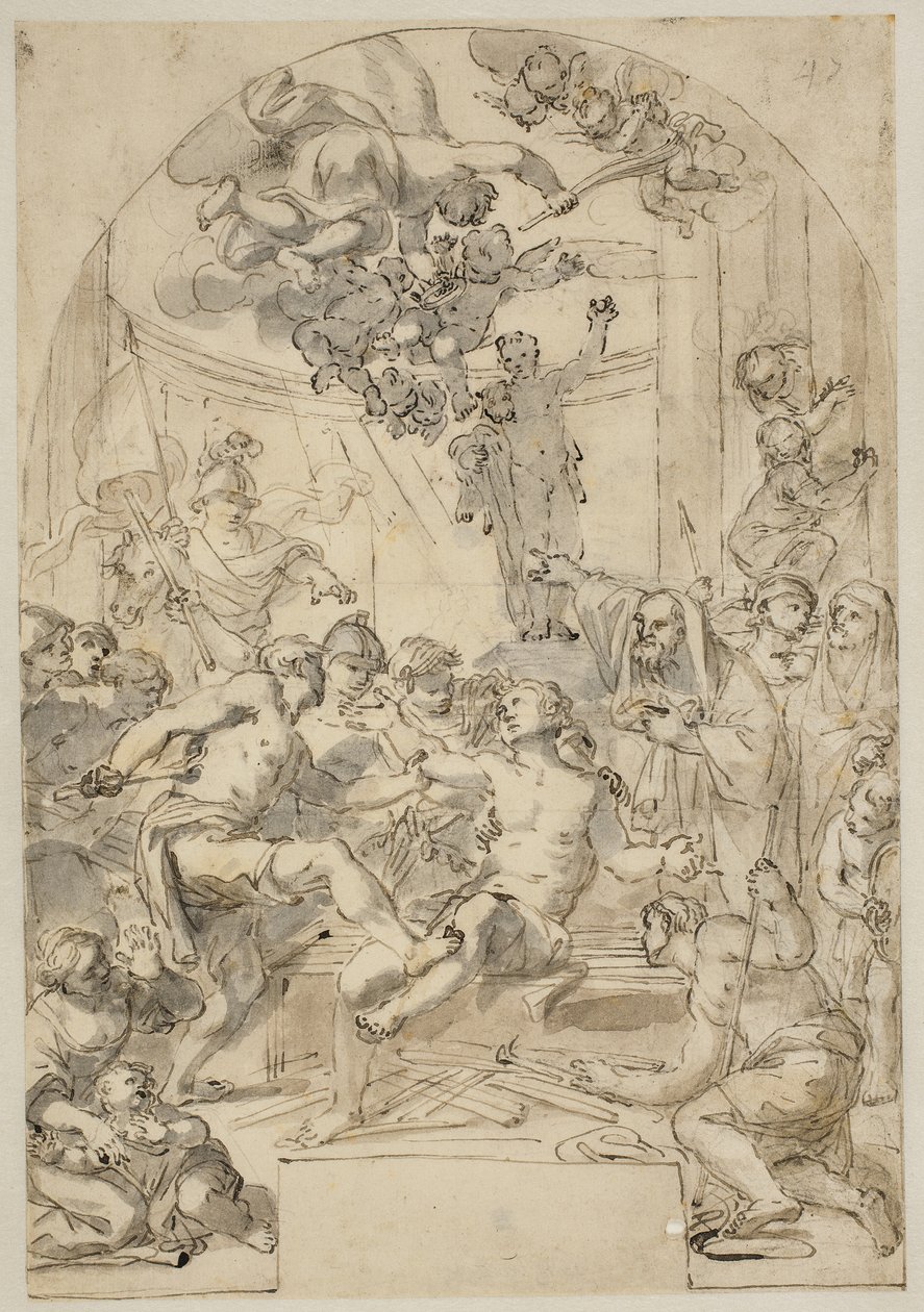 Sankt Lawrences martyrium af Giovanni Odazzi