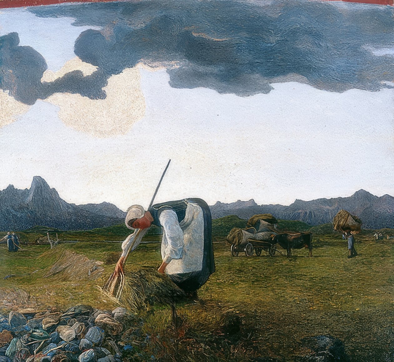 Høslæt. 1889-98 af Giovanni Segantini