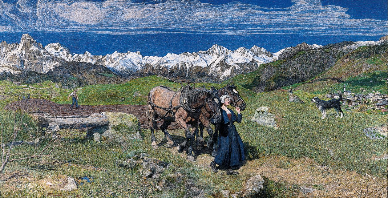 Forår i Alperne, 1897 af Giovanni Segantini