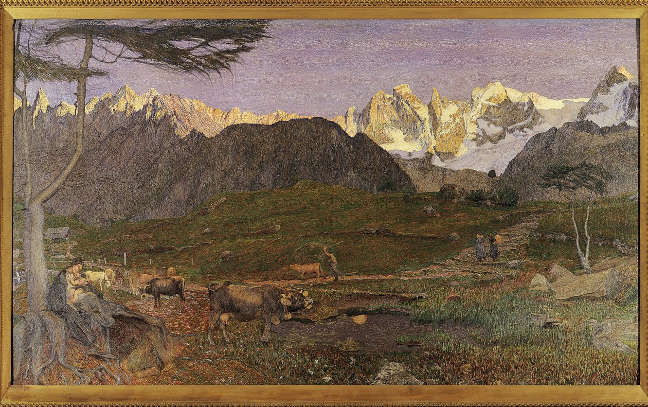 Schweiz, Saint Moritz, Alpine Triptykonliv af Giovanni Segantini