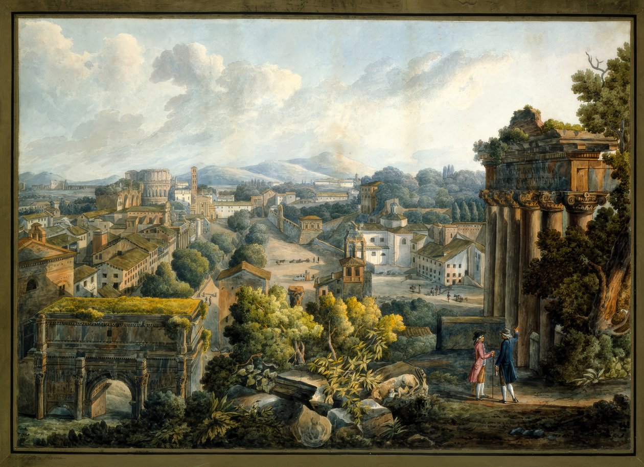 Udsigt over Forum Romanum af Giovanni Volpato