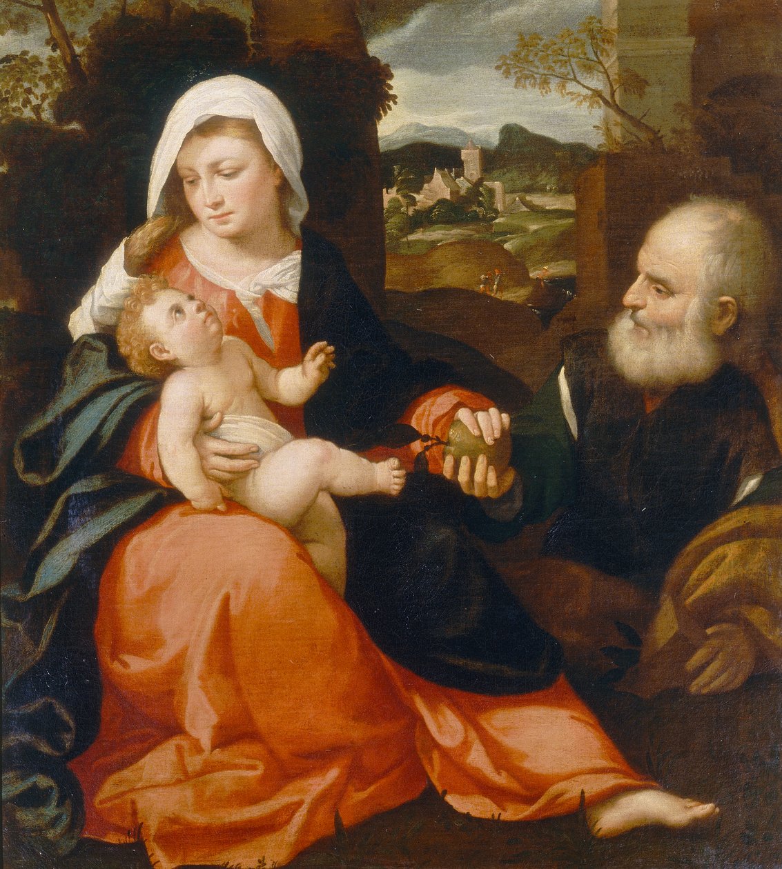 Hellige Familie af Giovanni de Busi Cariani