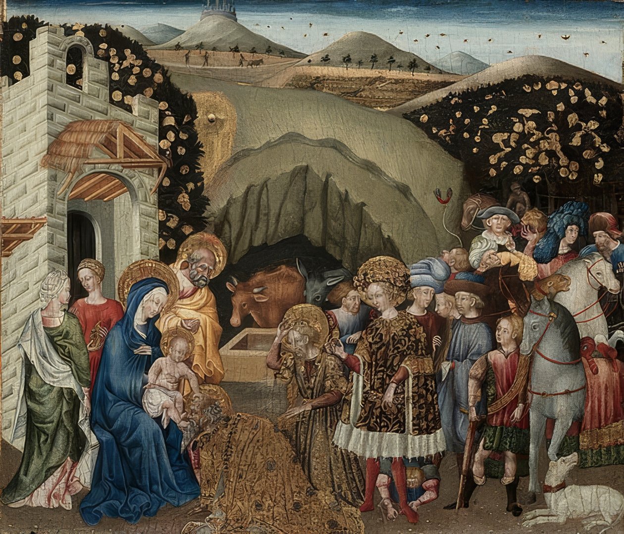 Tilbedelse af Magi. 1440-45 af Giovanni di Paolo